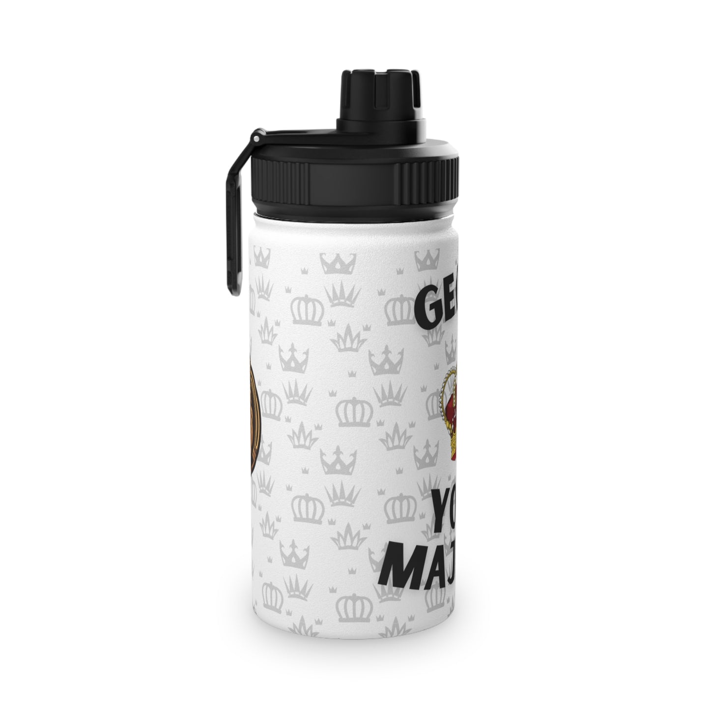 Personalized Majestic stainless steel water bottle, sports cap